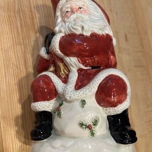 Fitz & Floyd Vintage 1988  2 Quart Santa Claus Christmas Holiday Pitcher